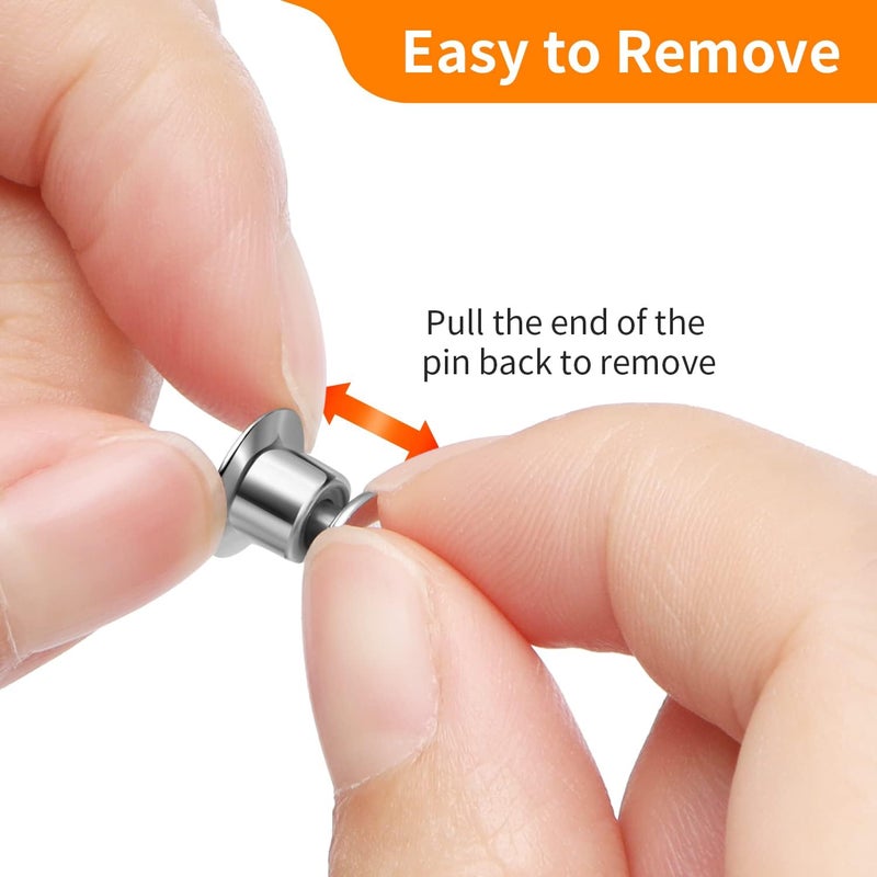 Ceryvop 30 PCS Locking Pin Backs Locking Pin Keepers Clasp, Metal Pin Locks Back - Image 2